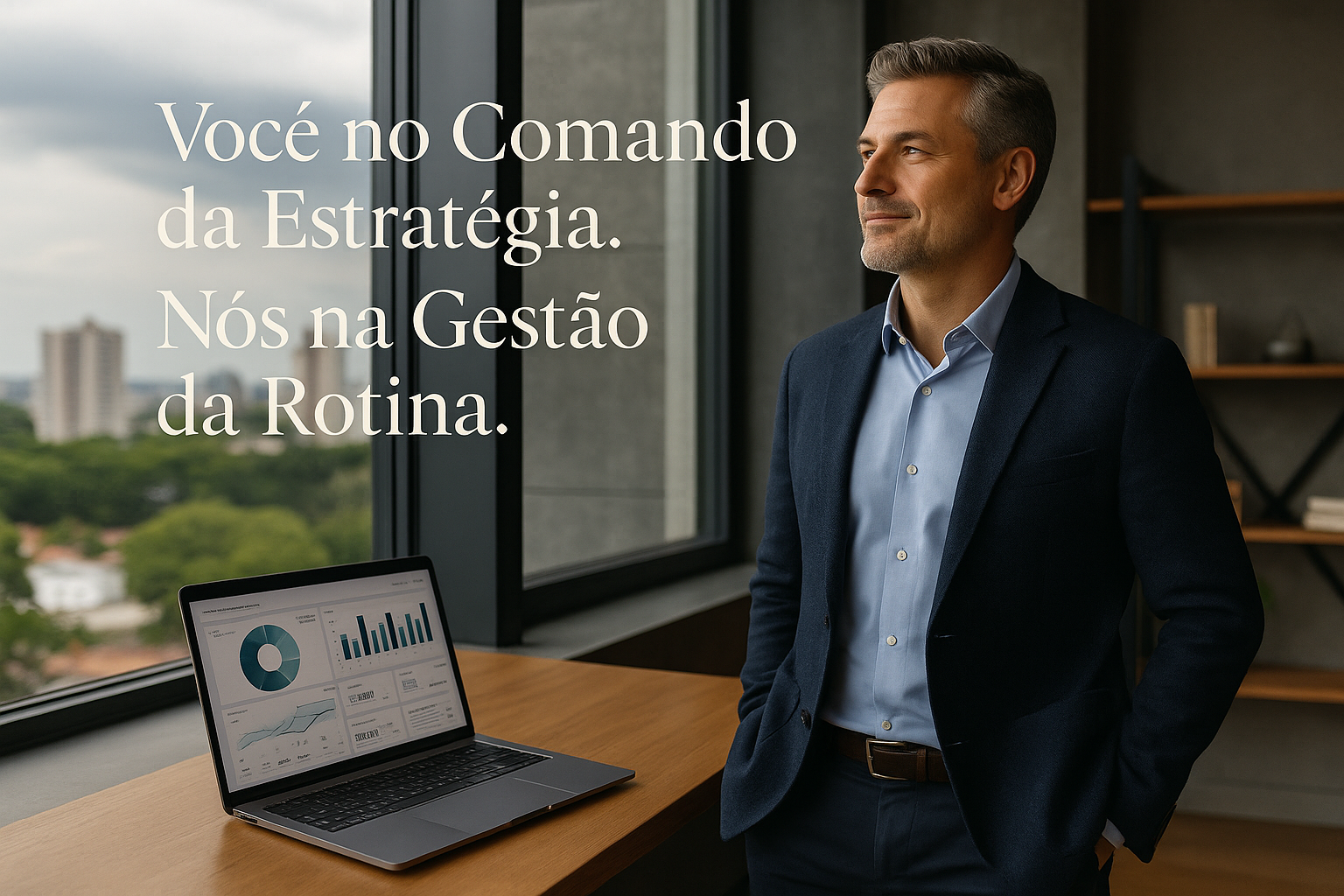 Empresário com visão estratégica em Manaus, beneficiado pelo serviço de BPO Financeiro da Habreu Contabilidade.