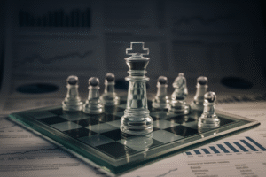 Tabuleiro de xadrez simbolizando o planejamento tributário estratégico em Manaus, um serviço da Habreu Contabilidade.