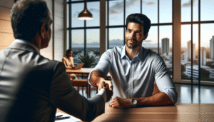 Representante comercial fechando negócio, imagem do serviço de contabilidade para representantes comerciais em Manaus da Habreu.